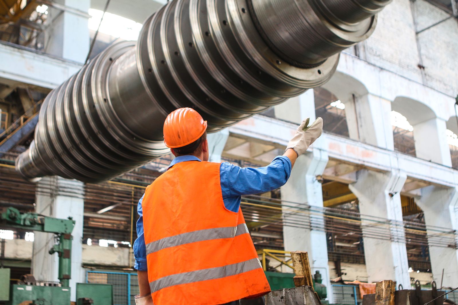 Precision-machined industrial component under inspection